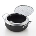 YOSHIKAWA GOGI tempura pan with lid and built-in thermometer, 24 cm