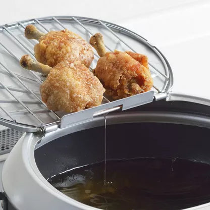 YOSHIKAWA GOGI tempura pan with lid and built-in thermometer, 20 cm
