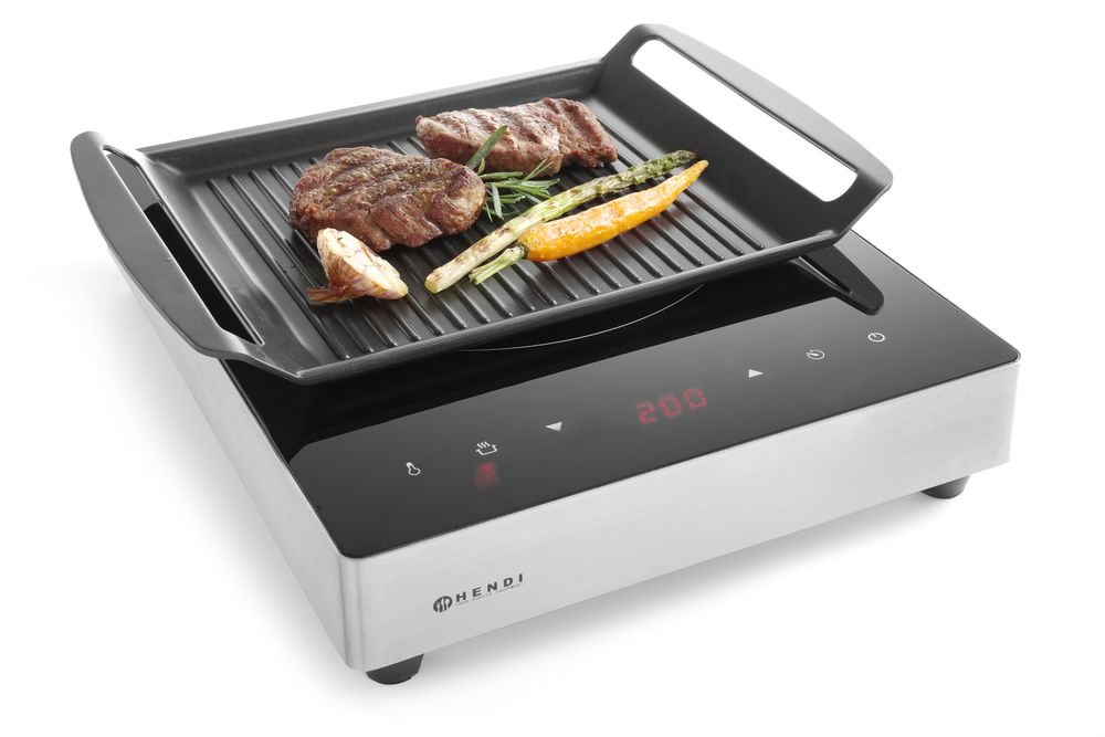 HENDI Griddle for induction cookers, 390×260mm