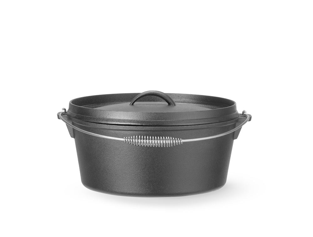 HENDI Cast iron pot 7.2 L with lid and handle, ⌀310x(H)155mm