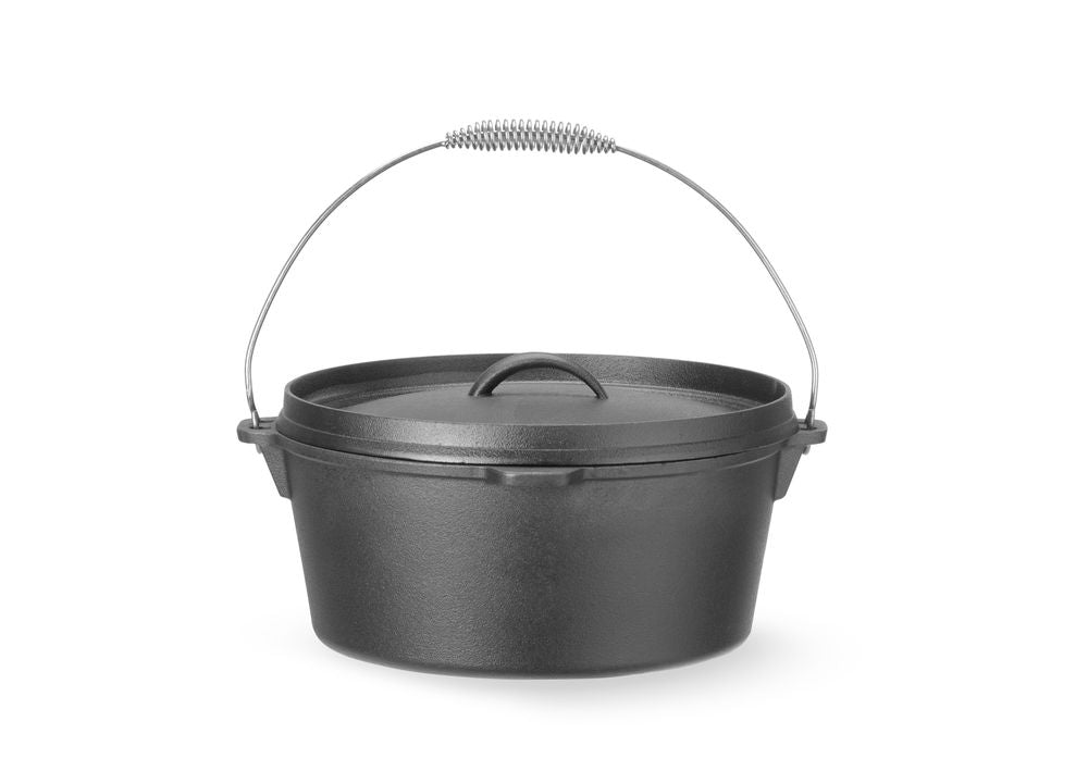 HENDI Cast iron pot 7.2 L with lid and handle, ⌀310x(H)155mm