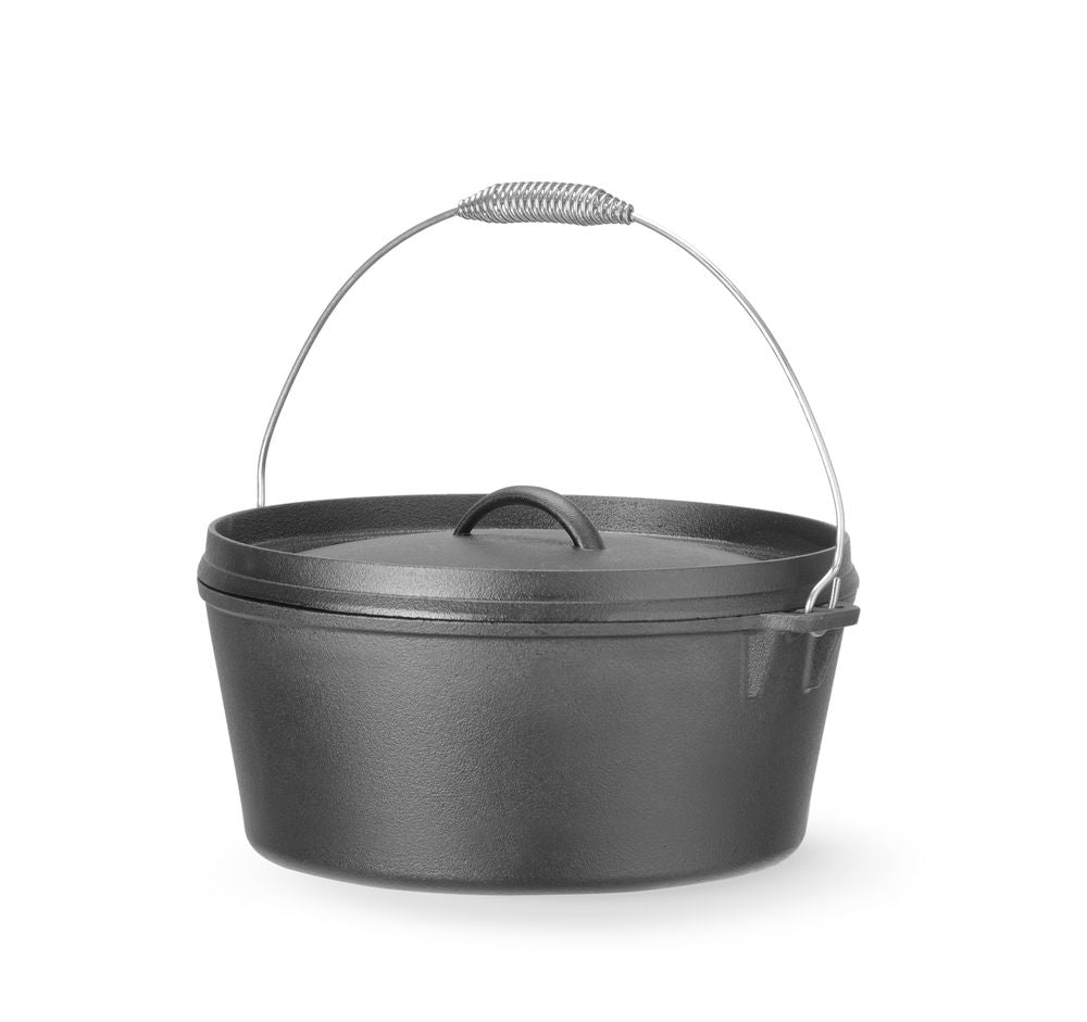 HENDI Cast iron pot 7.2 L with lid and handle, ⌀310x(H)155mm