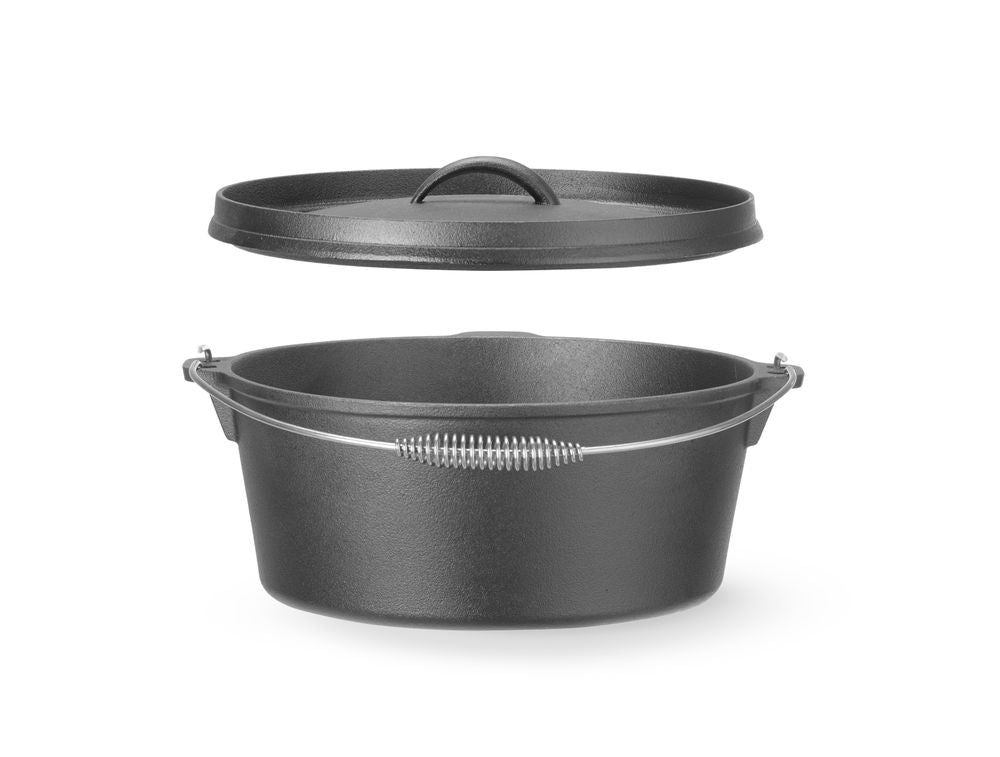 HENDI Cast iron pot 7.2 L with lid and handle, ⌀310x(H)155mm