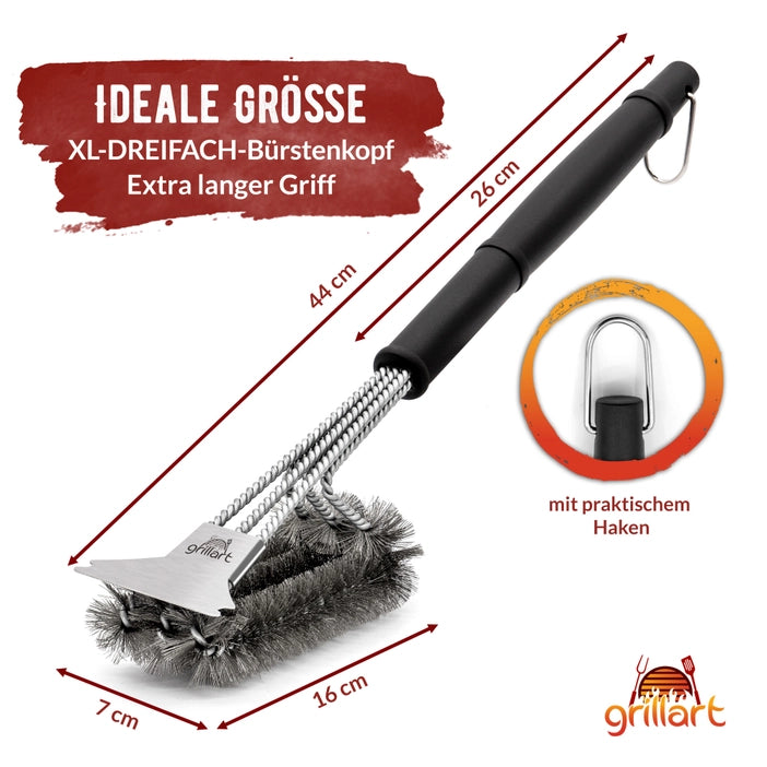 GRILLART Professional BBQ Grill Brush with 360° Cleaning System