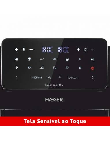HAEGER Super Cook 10L Digital oil-free fryer with dual baskets