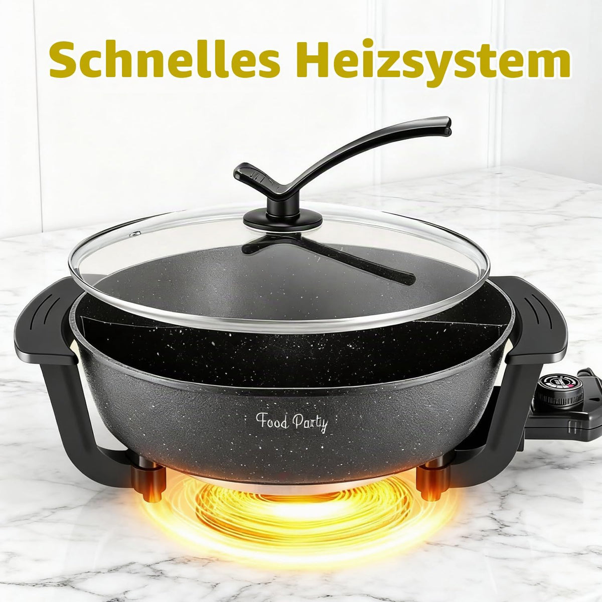FOOD PARTY Electric hot pot 6L double sided 1200 W