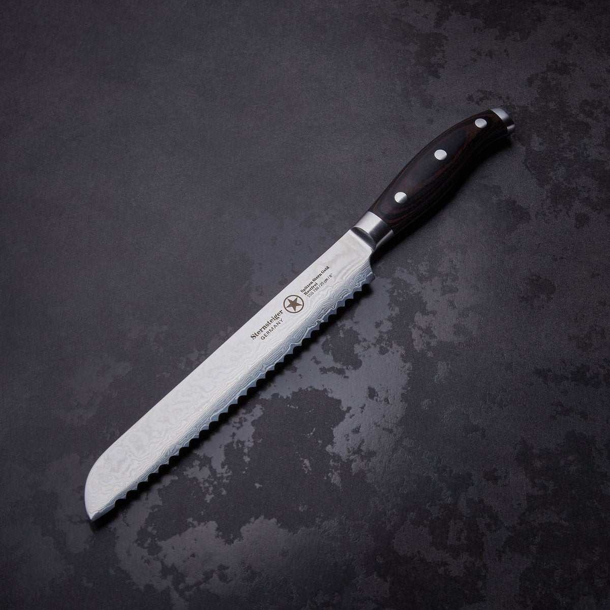 STERNSTEIGER Stahlwaren Damatic 7-piece Damascus knife set with magnetic holder