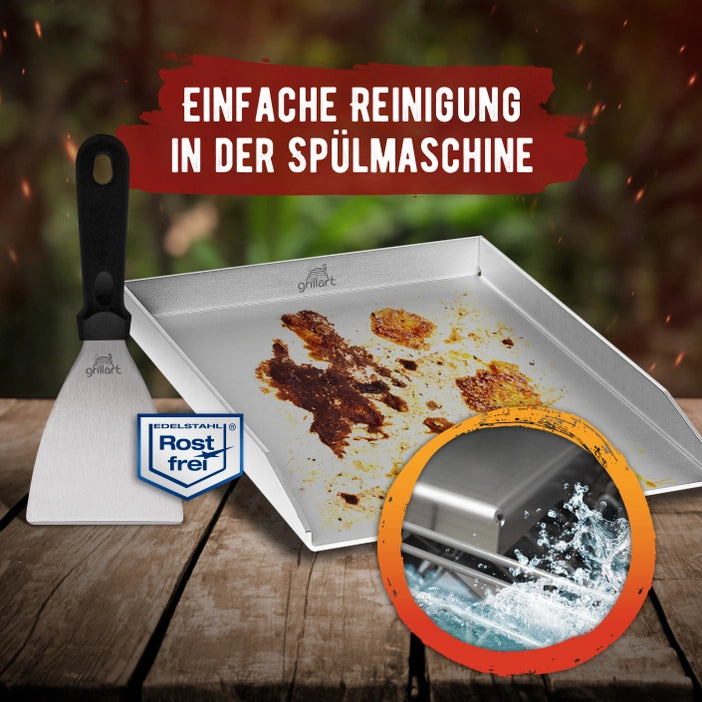 GRILLART Premium plancha grill plate made of high-quality stainless steel