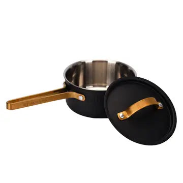 VARGEN & THOR Arvet.Viggo 1.6L saucepan matte black + brass