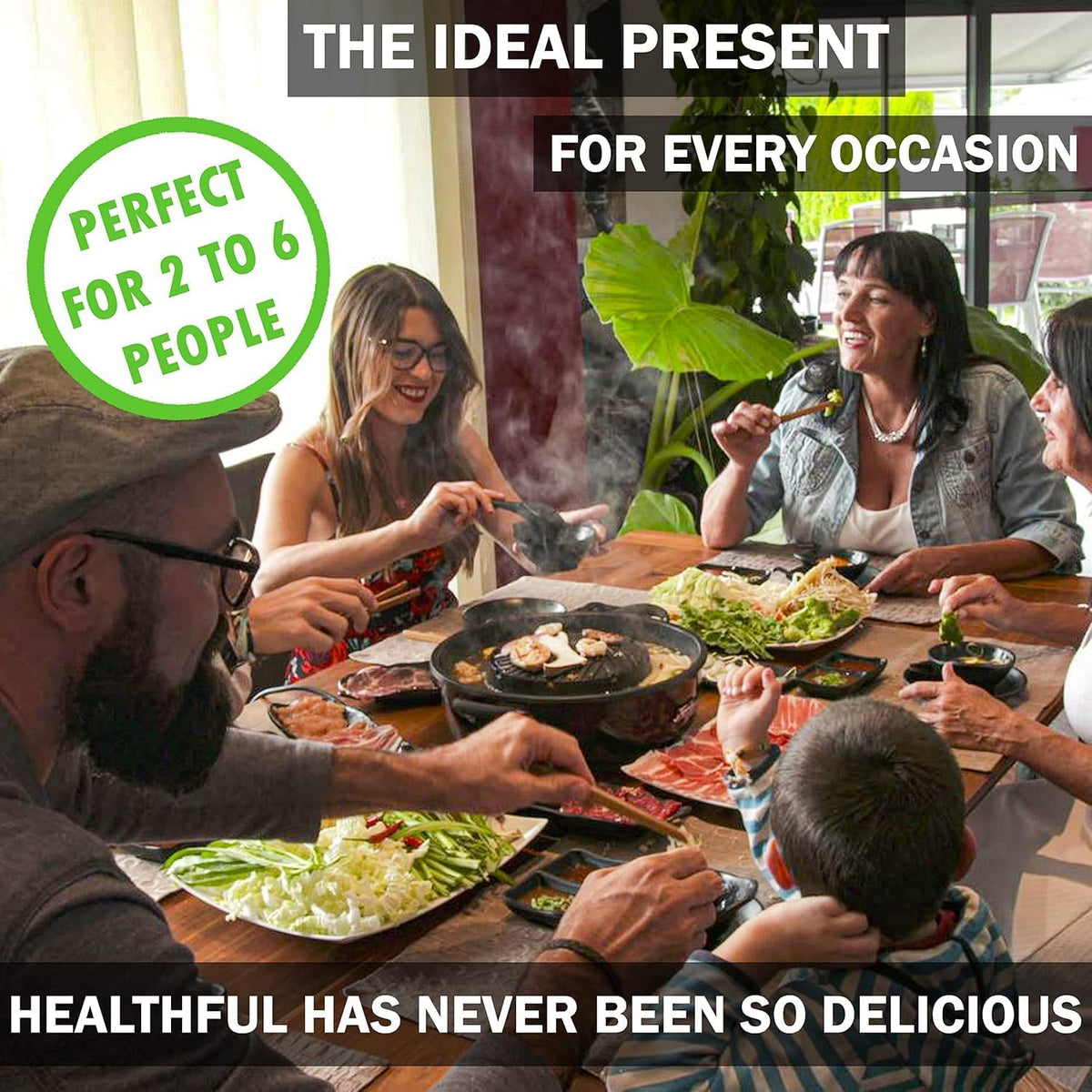 TOMYANG Thai grill and hot pot set with cookbook 1800 W