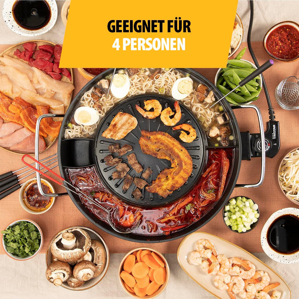 TRISTAR Korean grill and hot pot 36 cm 1800 W
