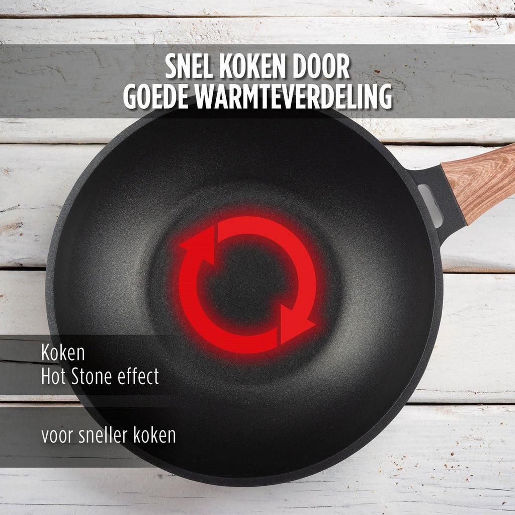 ROSMARINO Black Line wok pan 30 cm