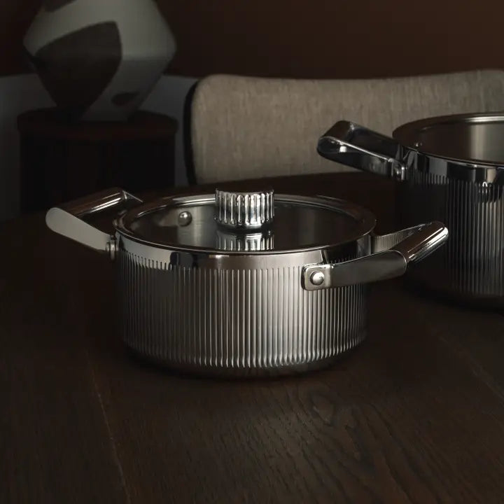 VARGEN & THOR Glima sauce pot 2L with lid 5-ply stainless steel