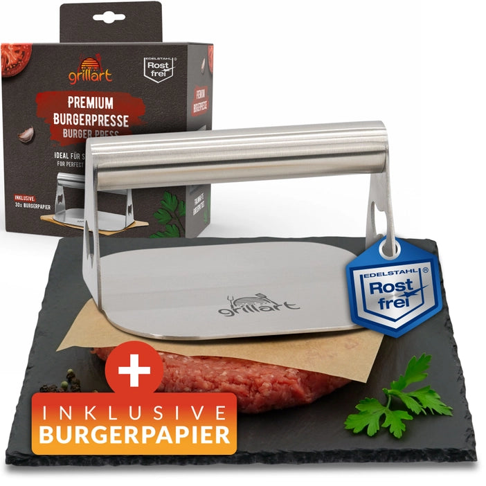 GRILLART Premium burger press made of high-quality stainless steel