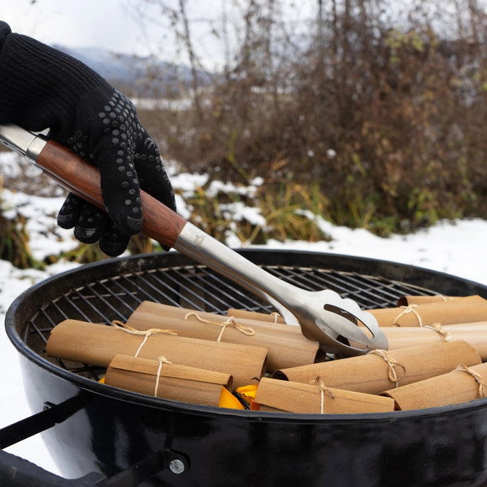 GRILLART Premium 3-piece barbecue cutlery set made from high-quality stainless steel