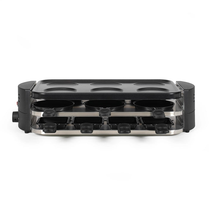 LIVOO DOC337 raclette, mini pizza and crepe maker for 8 people