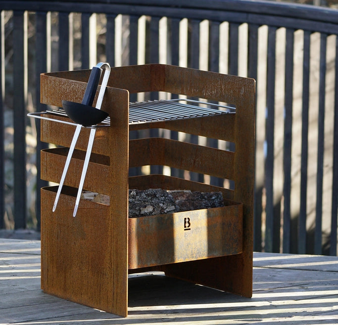 BORN IN SWEDEN Fuego fire basket and BBQ grill