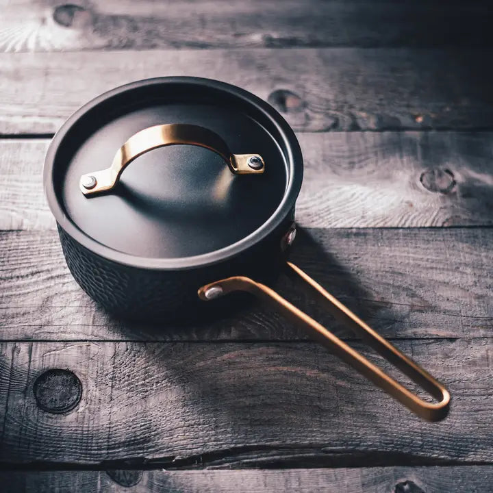 VARGEN & THOR Arvet.Viggo 1.6L saucepan matte black + brass