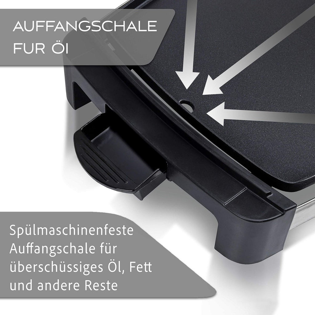 LEBENLANG Electric grill – teppanyaki table grill for balcony and indoor use