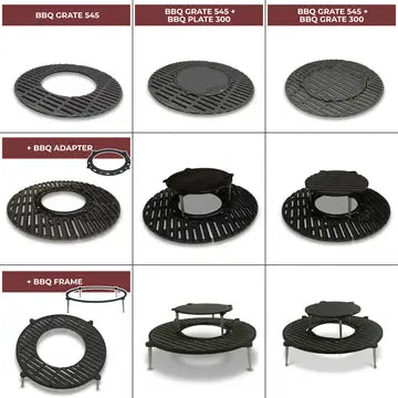 LUNAWAY Bbq Frame: Modular support for LUNAWAY cast-iron grates