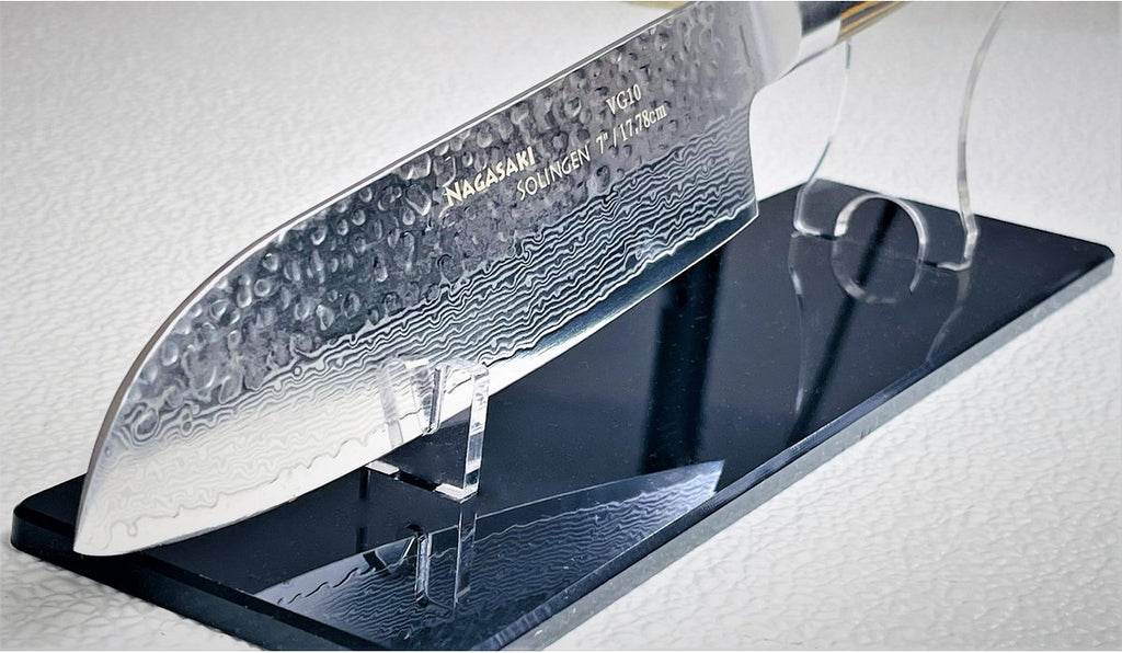 STERNSTEIGER Stahlwaren Nagasaki hand hammered Santoku knife