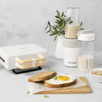 FLAMA Pearl white grill sandwich maker, Colours Collection, 4961FL