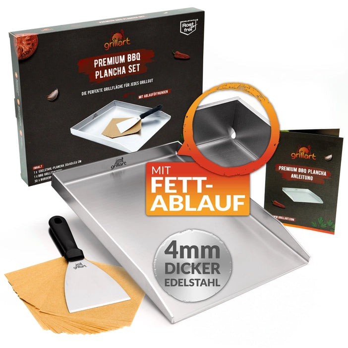 GRILLART Premium plancha grill plate made of high-quality stainless steel