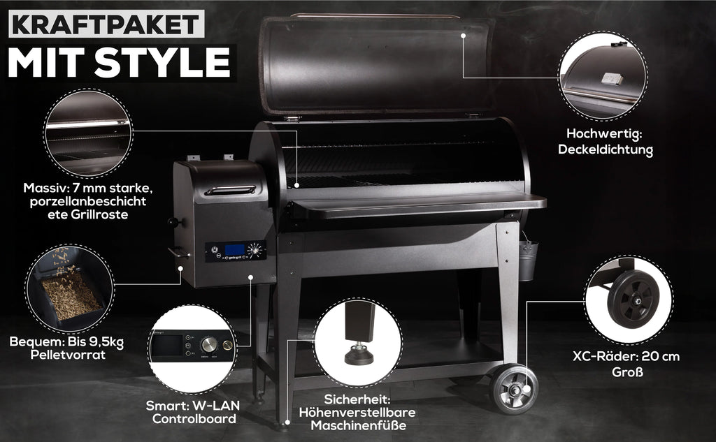 GEDA GRILL Pelletsmoker Odin 65-W with W-LAN