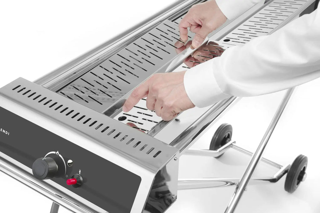 HENDI Xenon Pro professional gas power grill with folding base