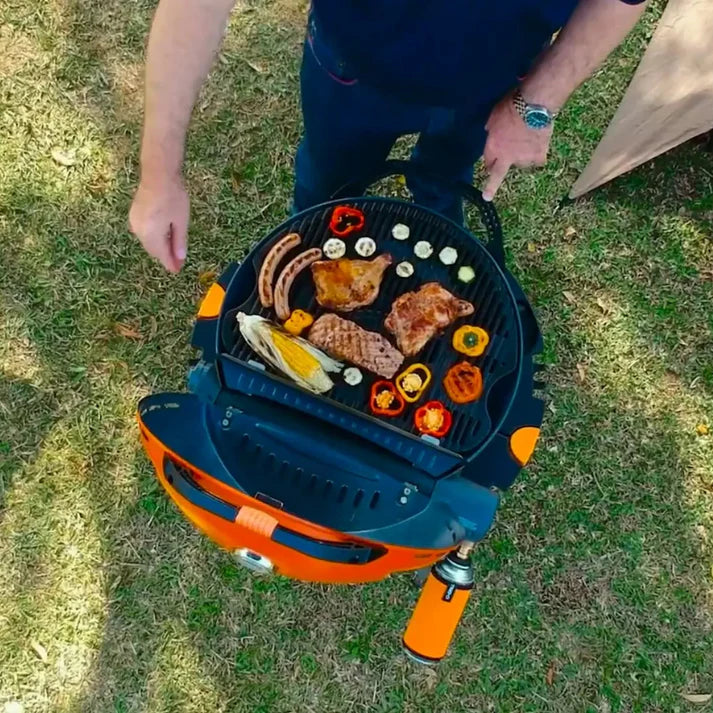 O-GRILL 500 Orange — Ultraportable Gas Grill for Travel and Outdoor Cooking