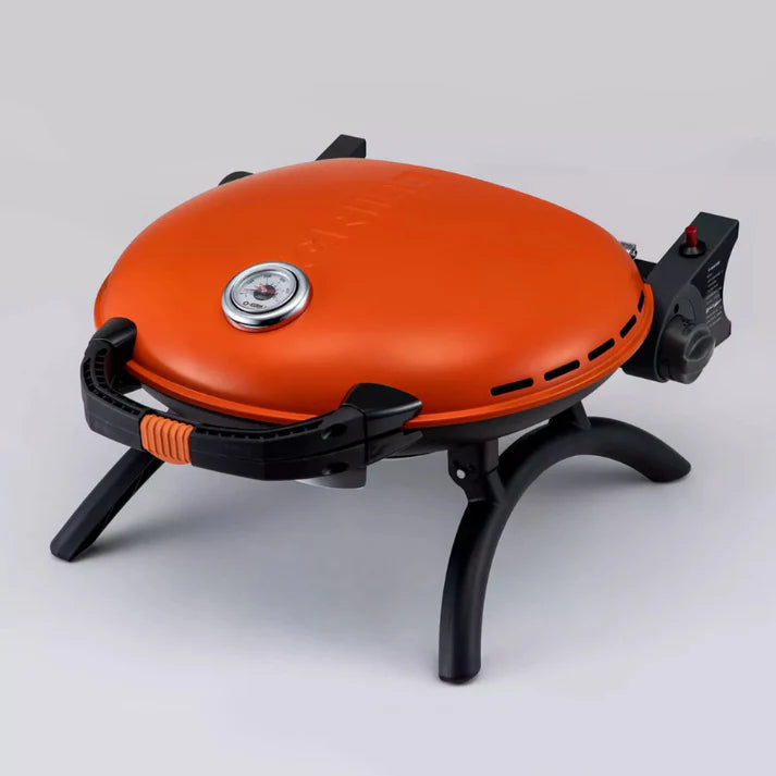 O-GRILL 600 Orange — Large Capacity Portable Gas Grill with Thermometer