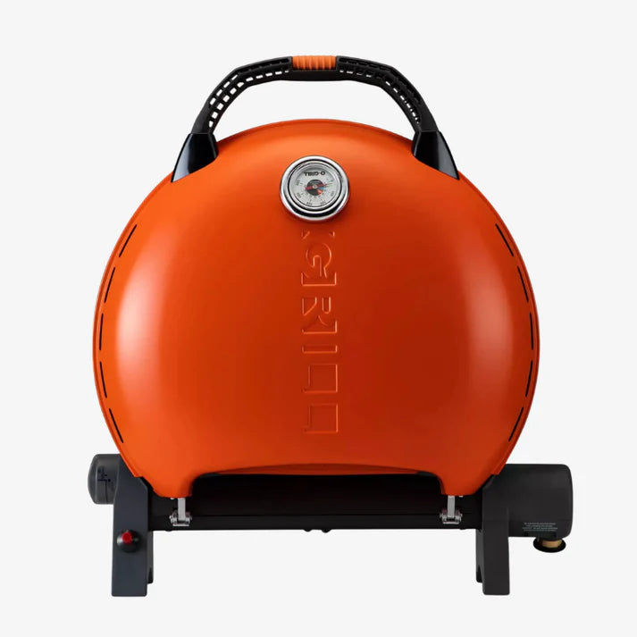 O-GRILL 600 Orange — Large Capacity Portable Gas Grill with Thermometer