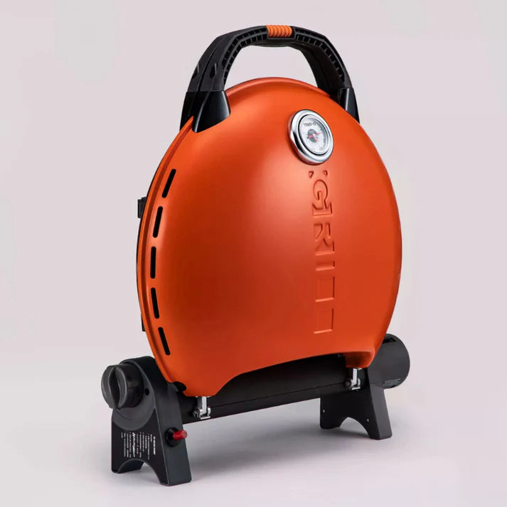 O-GRILL 600 Orange — Large Capacity Portable Gas Grill with Thermometer