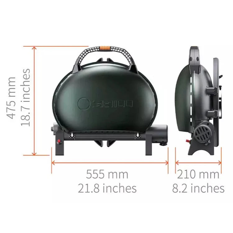 O-GRILL 500 Blue — Ultraportable Gas Grill for Outdoor Cooking