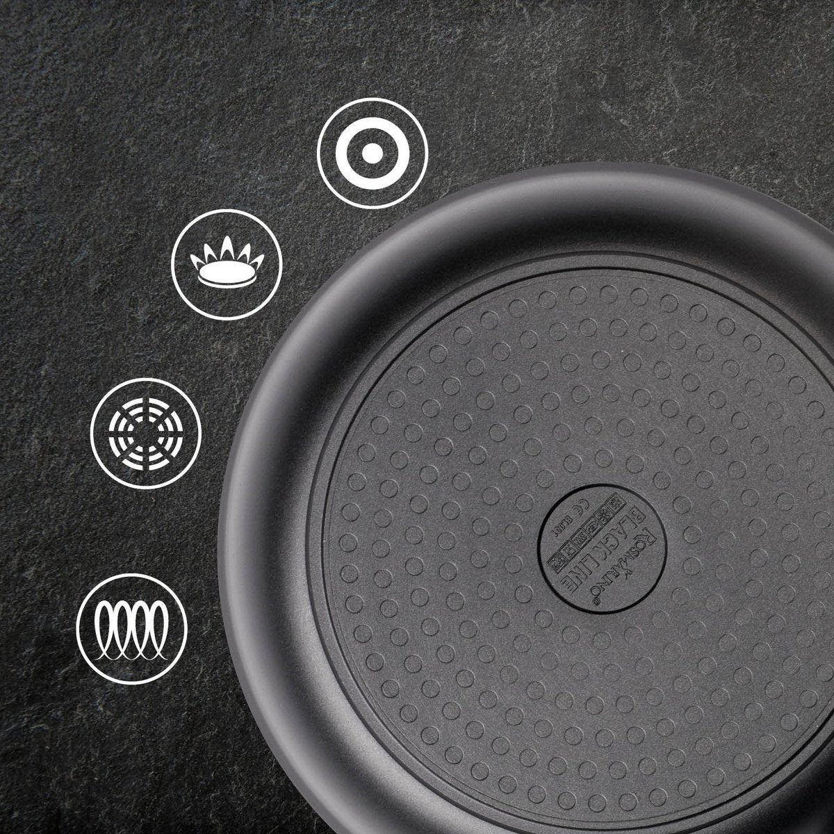 ROSMARINO Black Line low casserole pan 28 cm
