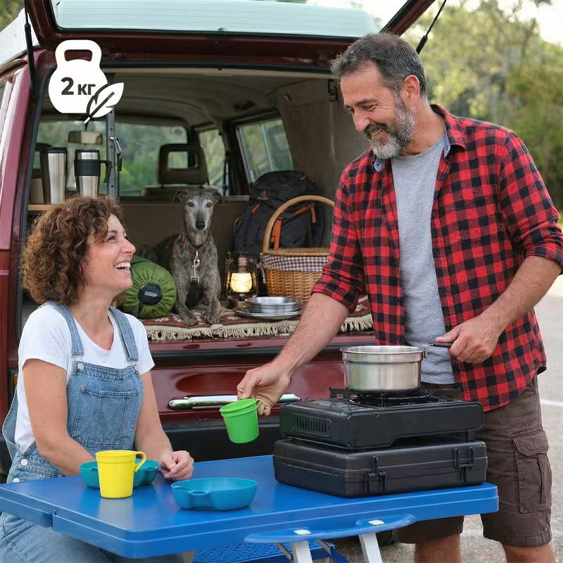 HH Portable Gas Stove 2200 W with Carrying Case and Adapter