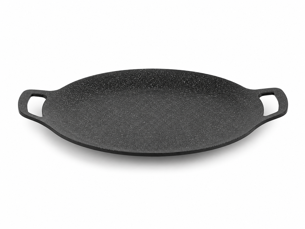 Kosun Korean Style Large Non-Stick Iron Griddle Skillet for Induction & Outdoor Cooking 38 cm