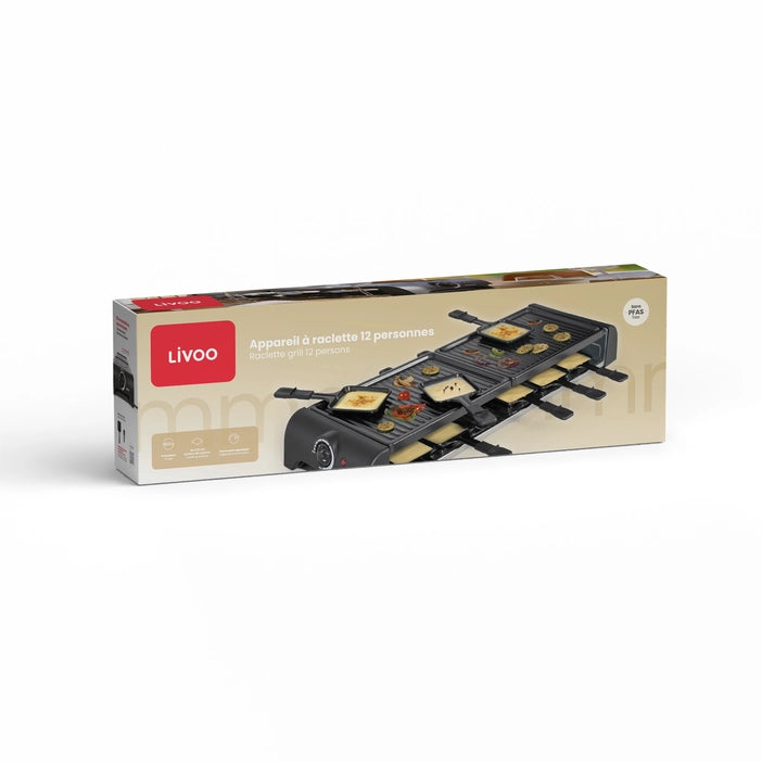 LIVOO Doc185 raclette grill for 12 people