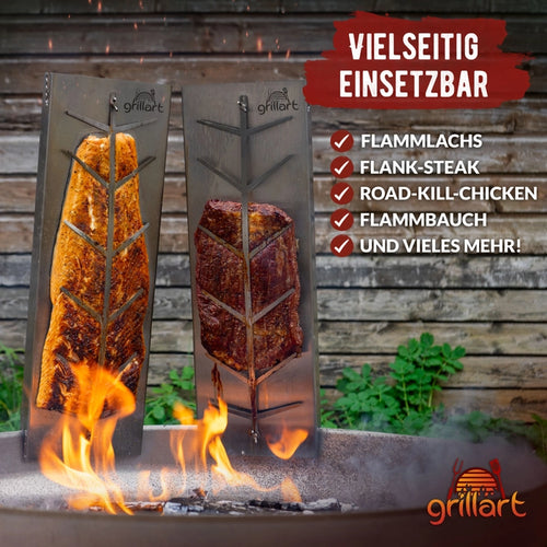 GRILLART Premium Flame-Grilled Salmon Board Made of Stainless Steel