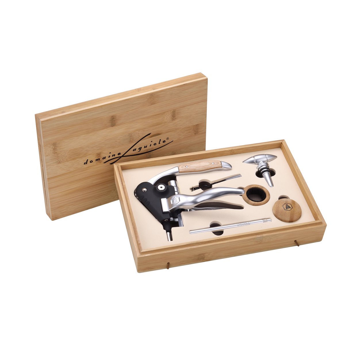 LAGUIOLE Deluxe wine set with 6 accessories in gift box