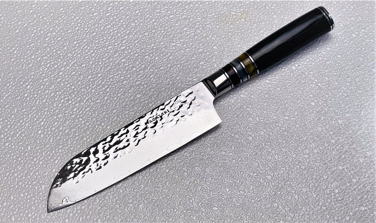 STERNSTEIGER Stahlwaren Nagasaki hand hammered Santoku knife