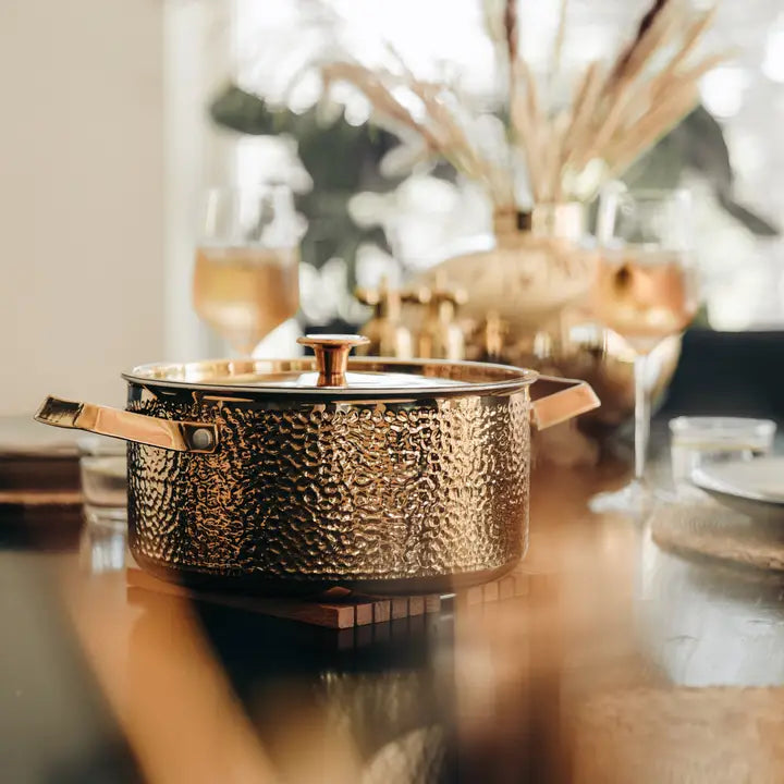 VARGEN & THOR Meya 4L brass cooking pot Brassa series