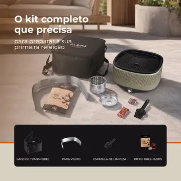FLAMA Mastergrill Evo Forest charcoal grill, Live Coal Style, 4014FL