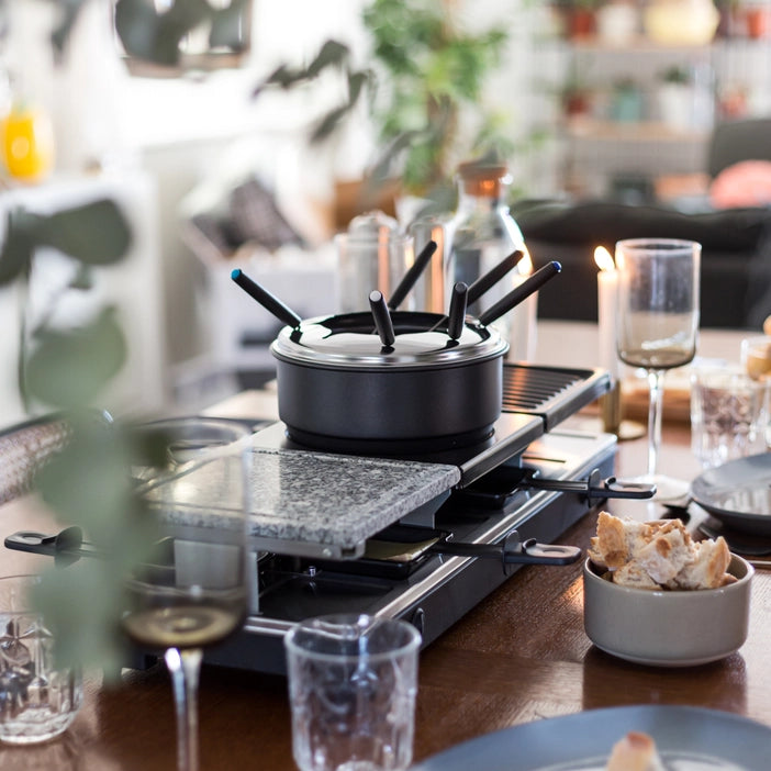 LIVOO Doc234 raclette, fondue and crepe maker for 12 people