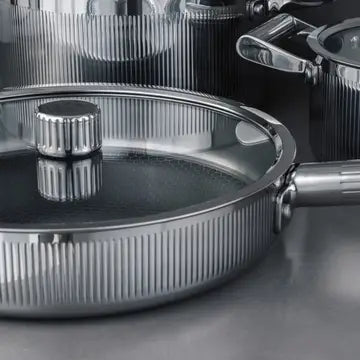 VARGEN & THOR Glima cookware set 3 pieces + 3 lids polished steel