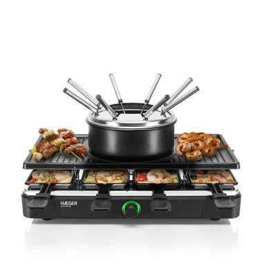 HAEGER Cool Dinner fondue, grill and raclette set 3-in-1