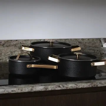 VARGEN & THOR Arvet.Viggo 1.6L saucepan matte black + brass