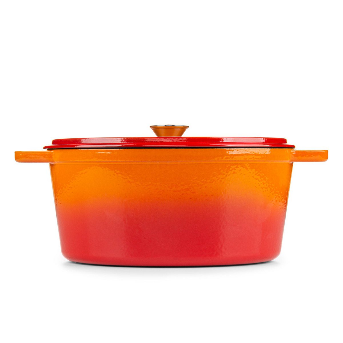 ROSMARINO Cast Iron Oval Pan 31 cm Orange