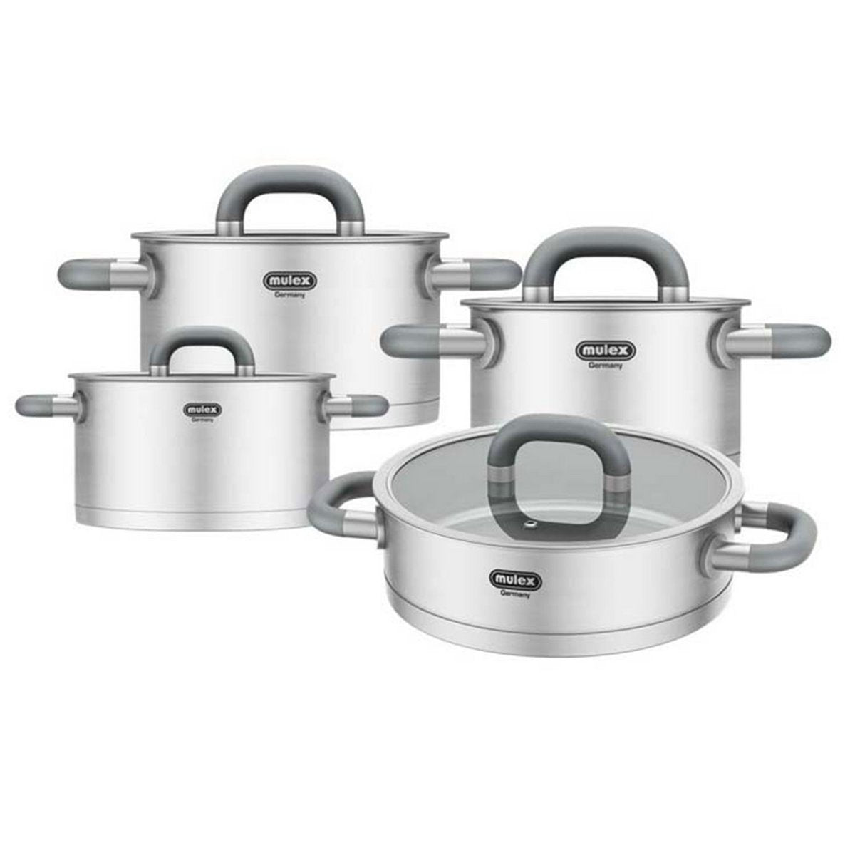 MULEX Lugano stainless steel pot set + serving pan 24 cm