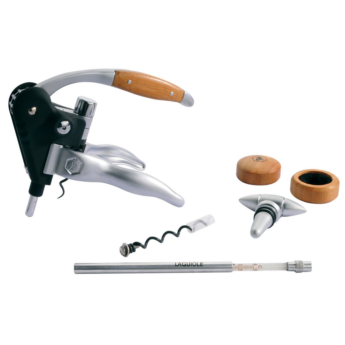 LAGUIOLE Deluxe wine set with 6 accessories in gift box